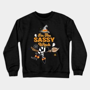 I'm He Sassy Witch Costume Halloween Matching Group Crewneck Sweatshirt